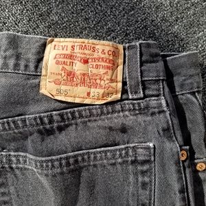 Levi's 505 33 x 32 Men's Black Jeans